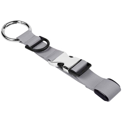 Image of Wisdompro Jacket Gripper Strap, Add a Bag Luggage Straps Baggage Suitcase Belts Travel Accessories with Hook and D-Ring - Make Your Hands Free, Easy to Carry Your Extra Bags - Gray