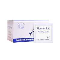 100 Stück Feucht Abwischbare, Einzeln Verpackte Alkohol-Vorbereitungspads, Brennbar, von Feuer oder Flammen Fernhalten, Desinfizierende Baumwolle für die Hautreinigung Im Freien