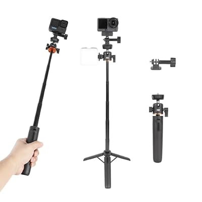 XIk Osmo Action 6/5 pro 21" Mini Selfie Stick & Tripod for Gopro Camera DJI Osmo Nano, Vlogging Video Recording, Compatible with GoPro Max Hero 14 13 12 11 10 9,DJI Osmo Action 6 5 4 3（8-21”）