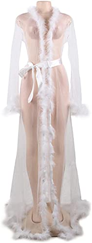 Erotische Bodystockings Dames Vrouwen Kanten Jurk Kimono Badjas Sexy Cover Up Chemise Bruid Badjas Nachtkleding - Afbeelding 4