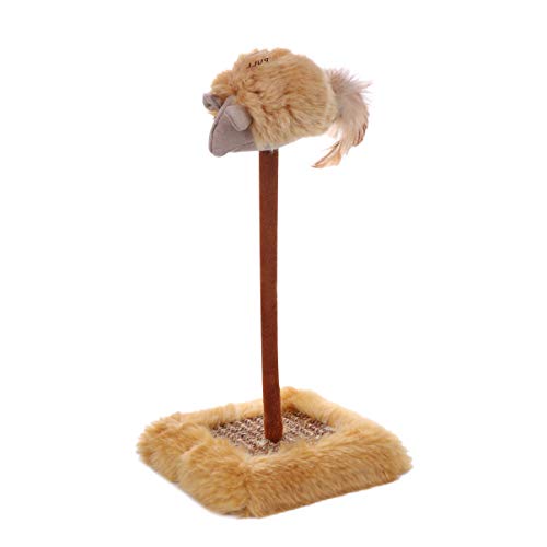 Balacoo – Penas para arranhadores de gatos, brinquedos de primavera, mouse com mola e suporte para g