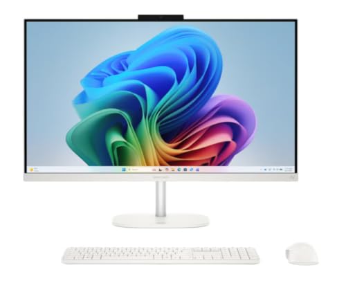 Image of HP OmniStudio 27 inch FHD IPS Touchscreen All-in-One Desktop PC - Intel Core Ultra 5 325, 16GB DDR5 RAM, 1TB SSD, Wi-Fi 7, Bluetooth 6.0, 1080p IR Camera, Windows 11 Home, White Keyboard & Mouse Included
