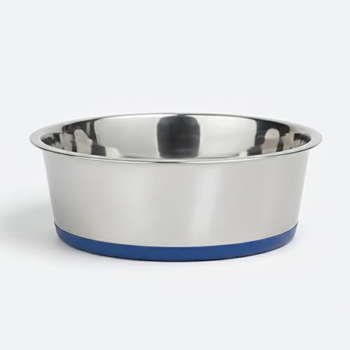 Image of Ezra Classic Stainless Steel Dog Bowl | Anti-Skid Pet Feeding Bowl for Food & Water | Durable & Easy to Clean Bowl for Dogs & Puppies, 4200 ml