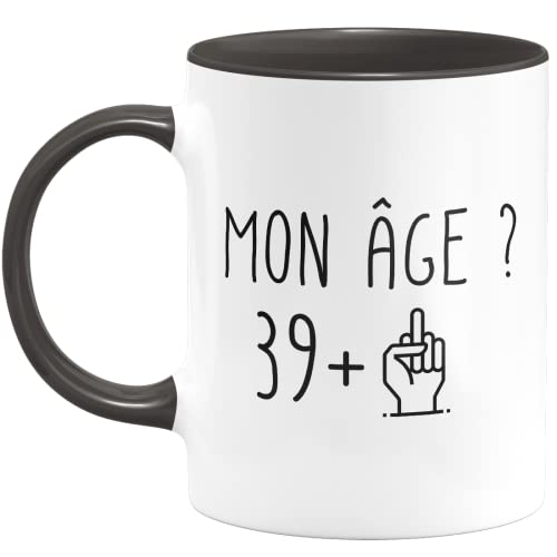 quotedazur Idée Cadeau 40 ans Homme Femme - Cadeau Anniversaire Quarante Ans - Idée Cadeau Original, Humour, Drôle, Rigolo, Fun - Mug Tasse Café Thé Pas Cher Cover