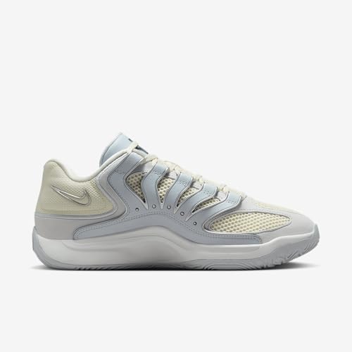 KD18 Chain Reaction Basketball Shoes (HV1992-001, Pure Platinum/Summit White/Summit White/Wolf Grey) Size 8 - image 3