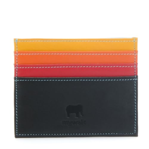 mywalit Double Sided Credit Card Holder - Leather, Multi-Color, 6Card, Id Window