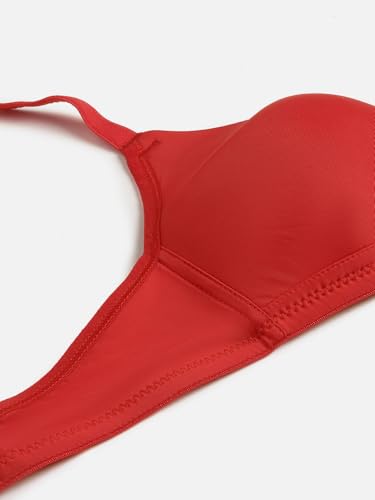 Image of EVA & JOY Women's Solid Lightly-Padded Non-Wired Full Coverage T-Shirt Bra (Pack of 1)