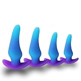 TYDAY Flüssiges Silikon Buttplug, Vier Größen Anal Dildo Trainer, Bunter G-Punkt Masturbation Stimulator für Frauen, Männer und Paare