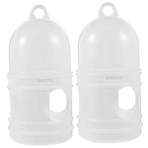STOBOK 2pcs Pigeon Drinking Fountain Mason Pigeon Water Feeders Water Drinking Wild Bird Water Dispenser Feeding Outdoor Bird Water Feeder for Cage Dove Drinker Material Bob White Plastic