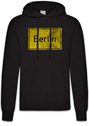 Sweat-shirt à capuche Urban Backwoods Berlin Road Sign pour contrer le vent frais