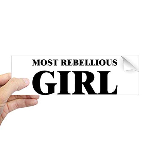 Adhesivo para parachoques I Am The Rebellious Girl vinilo exterior coche resistente
