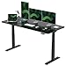 FLEXISPOT E6+180 * 80cm Scrivania Regolabile in Altezza Standing Desk Scrivania Elettrica Scrivania Motorizzata a 3 Stadi a 2 Motore Capacità di carico 125 kg (180x80 cm,Nero+Nero)