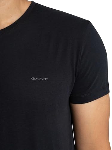 Gant Para Hombre. 900012008 Set 2 Camisetas Confort Negro (M), Casual, AlgodóN, Manga Corta - 6