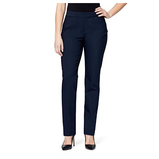 Gloria Vanderbilt Women's Haven Straight Trouser Pant, Midnight Affair, 12