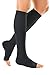 Produktbild medi mediven elegance - 0243507 Knielange Damen Kompressionsstrümpfe mit offener Spitze | CCL2 | Schmales Noppen-Haftband | Schwarz | Gr. VII normal