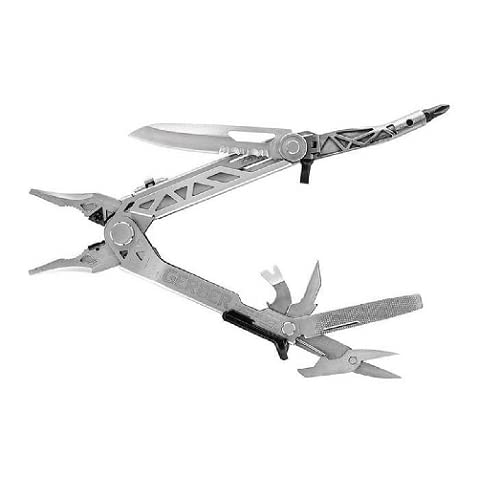 GERBER Center-Drive Plus - Herramienta multiherramienta de 4.7 pulgadas con funda de cuero