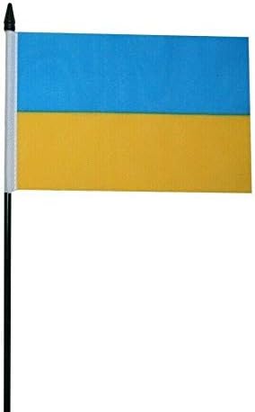 Ukraine Hand Waving Flag 6" x 4" inch Flag Superstore