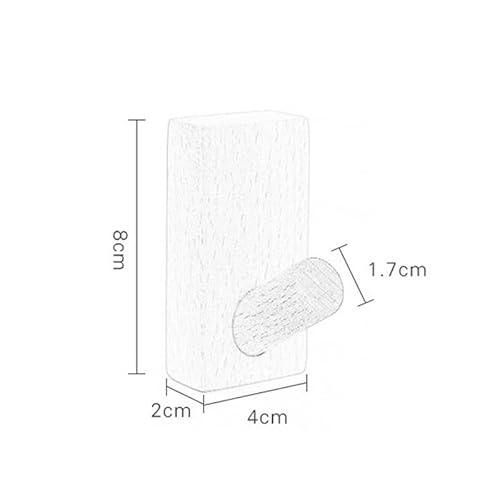 Ladygg 6Pack Wall Hooks Hat Rack,Utility Hooks Coat Hooks Wall Mounted,Decorative Backpack Towels Hanger, Natural Handmade Hat Hooks Heavy Duty Wall (Beech Wood) #TOP1