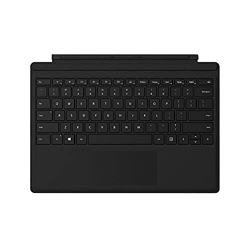 Microsoft Clavier Type Cover avec identification biométrique pour Surface Pro - compatible Surface Pro 3/4/5/6/7 (Alcantara, rétroéclairage LED, pavé tactile en verre) - Clavier AZERTY français - noir
