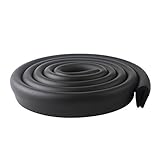 Ivenf Multi-functional U-Shape Edge & Corner Guards Cushion Protector, Ultimate Protection for Baby Kid Children, 2m / 6.56ft, U-Shape Black