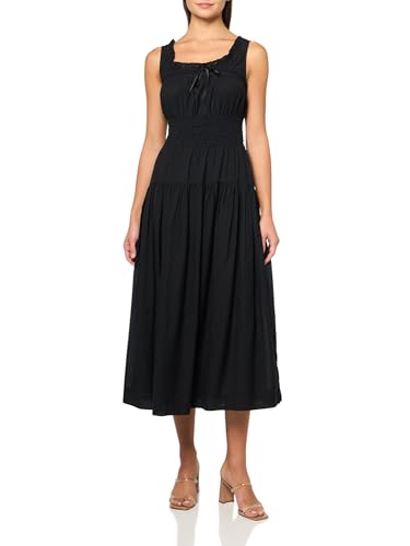 Robe midi en popeline Lucky Brand avec dentelle chic pour femme élégante