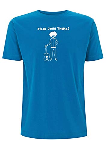 Photo de Time 4 Tee Dylan John Thomas T-shirt inspiré de la musique écossaise Nobody Else Guitar - Bleu - Large