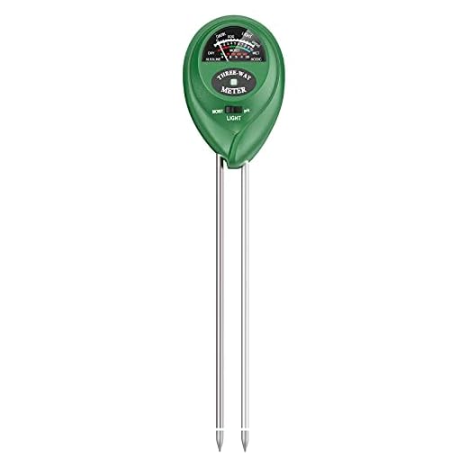 Atree Soil pH Meter, 3-in-1 Soil Tester Kits with Moisture,Light and PH Test for Garden, Farm, Lawn, Indoor & Outdoor (No Battery Needed)
