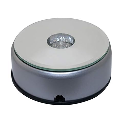 VOSO 7 LED Light Rotating Display Base Stand For Crystal Cover