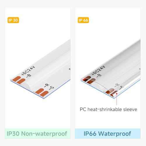 Tira LED RGB COB 32.8FT IP66 Kit con Driver y Fuente miniatura 4