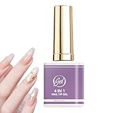 Nagelkleber Gel | 15ml 4 in 1 Acryl Gel Transparent LED Nagelkleber - für Frauen, Mädchen, Teenager-Mädchen, Anfänger, Salon, Party, Manikürepraxis, Würfel