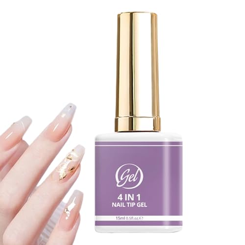 Pegamento Para Uñas LED - 15ml Adhesivo De Larga Duración 4 En 1 - Adhesivo De Gel Para Puntas De Uñas Postizas,Para Casa Viaje Diario Diseño De Manicura Cuidado De Belleza Práctica Mujeres Principian
