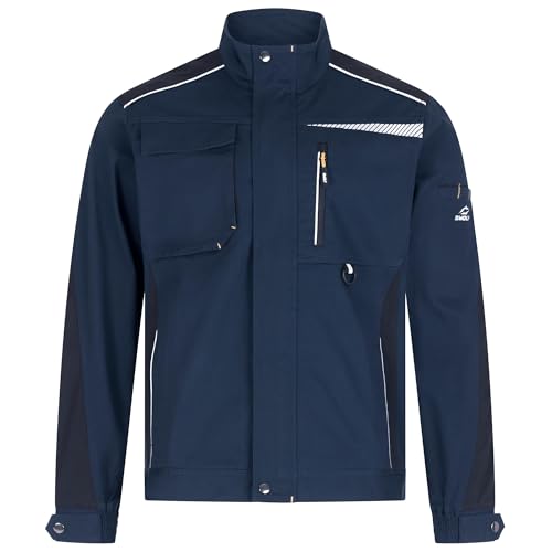 BWOLF Daytona Arbeitsjacke Herren Stretch Arbeitsjacken Herren Arbeitskleidung Männer mit Spandex und vielen Taschen (DE/NL/SE/PL Alphanumerisch XL Regular Regular Blau/Schwarz)