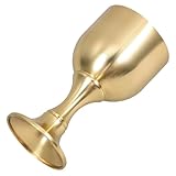 BESPORTBLE Copa de Cobre Retro para Vino y Licor Copa Pequeña de Latón de 73 G Diseño Vintage Acabado Cepillado Adecuado para Cenas Fiestas y Decoración de Bar