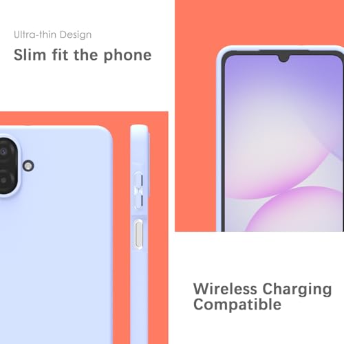 Image of YATWIN Silicone Case for Samsung Galaxy A07 4G, Soft-Touch, Shockproof, DustProof, Antiskid Phone Cover for Samsung Galaxy A07 4G - Lilac