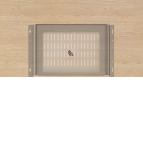 JINGCHENGMEI Laptop-Halterung unter dem Schreibtisch, mit Lüftungsschlitzen, B 41,4 x T 30,5 cm, Metallablage unter dem Schreibtisch, ausziehbare Ablage für Laptop (40,6 cm breit)