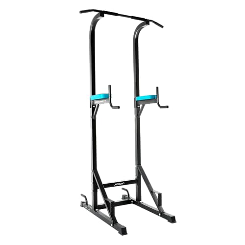 Cecotec Torre Multiestación de Musculación, Rack de Dominadas y Fondos Drumfit PullUps 4000 Power Tower. Acolchado y con Agarres Antideslizantes, Altura Ajustable, Máximo Peso 120Kg Cecotec Torre Multiestación de Musculación, Rack de Dominadas y Fondos Drumfit PullUps 4000 Power Tower. Acolchado y con Agarres Antideslizantes, Altura Ajustable, Máximo Peso 120Kg