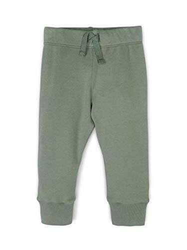 Colored Organics Baby Unisex Organic Cotton Infant Cruz Jogger Pants - Thyme Green - 3-6M