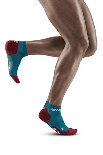 Cep Ultralight Low-Cut Socks Petrol/Dark Red, Men, Iii #TOP3