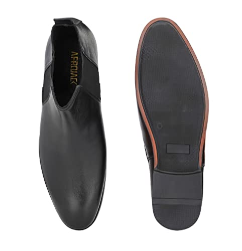 AFROJACK Men's Original Leather Chelsea Boots