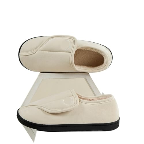 Chaussons d'hiver haut de gamme en coton et fourrure moelleuse