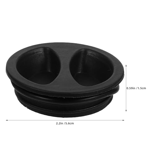 Funda para base sombrilla rellenable Lurrose de plástico negro para terrazas pack de 6 3