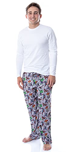 Marvel Mens' The Avengers Vintage Superhero Comic Sleep Pajama Pants2