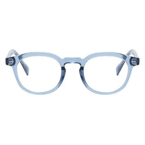 Gafas redondas de bloqueo de luz azul con marco de metal ligero para pantallas 2
