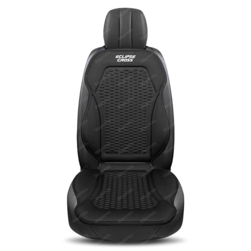 三菱 エクリプスクロス 車用シートカバー エクリプスクロス GK系 GK1W GK9W型 Eclipse Cross 2018年〜現行 車用冷感シートクッション 背もたれセット 3D立体凸点 通気性 防滑 一体型デザイン四季対応 簡単装着 多車種対応(ブラ
