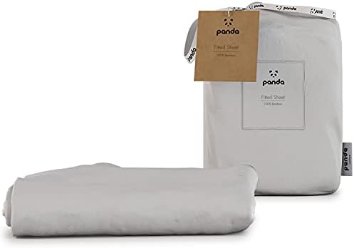Panda 100% Bamboo Fitted Sheet (Pure White, UK King: 150 x 200 + 32 cm)