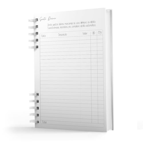 Caderno De Controle Financeiro - Capa Dura - Registro Financeiro Mensal