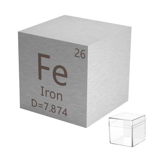 Stpctou ST-FE-10MM Iron Cube 10Mm 99.99% Metal Cubes For Element Collections Lab Experiment Material Hobbies Simple Substance Block Display Diy cover