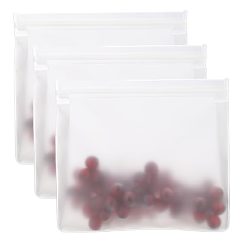 Sac de congélation réutilisable fermeture éclair sachet légumes fruits 3pcs - 2