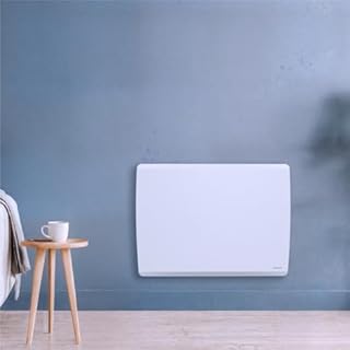 THOMSON - Radiateur électrique fixe connecté WiFi à inertie sèche céramique + film avec thermostat interchangeable 2000W THOMSON MOLY horizontal blanc