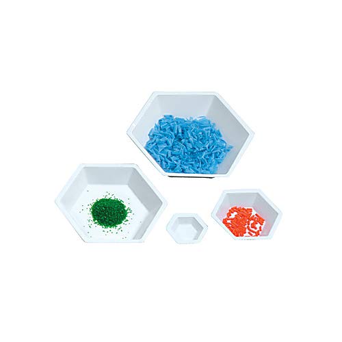 Van Note ENT 9885D63BX Dyn-A-Med 80057 Polystyrene Large Hexagonal Weighing Dish, 5" Top Diameter x 3.5" Bottom Diameter (Pack of 500)